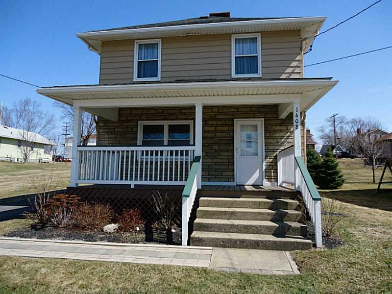 1408 Darlington Road Beaver Falls, PA 15010 - Photo 1 of 24 Exterior Front. Nice walkway and wide front porch steps.