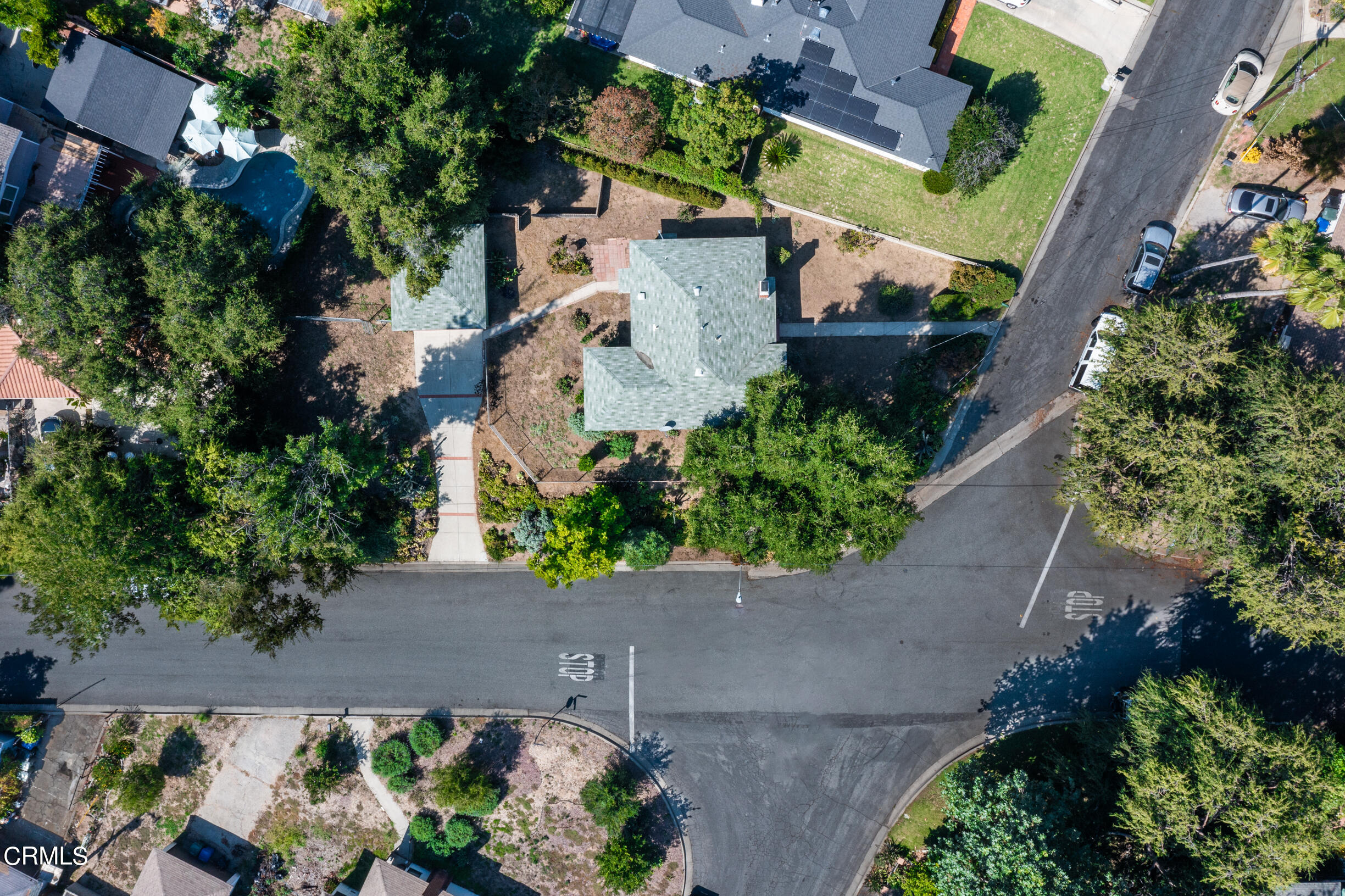 3565 McNally Avenue Altadena, CA 91001 - Photo 26 of 33 an aerial view of a house with a yard and a garden