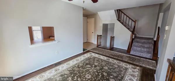 a view of an entryway with staircase