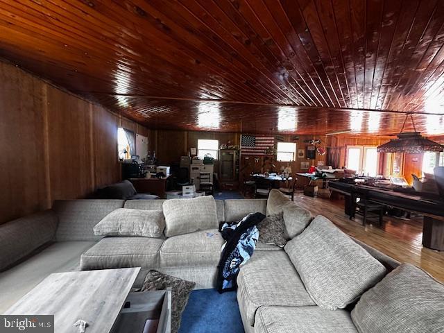 4402 Allegheny Road Manns Choice, PA 15550 - Photo 24 of 25 a living room with lots of furniture and a chandelier