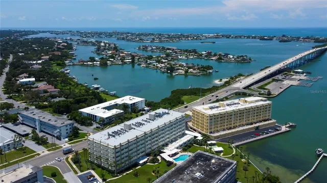 a view of a lake and mountain in the back