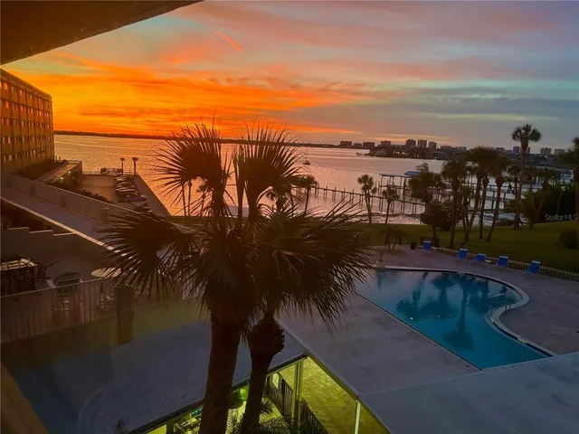a view of an ocean and beach