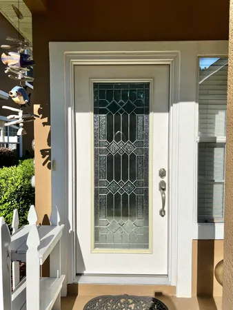 a view of a entryway door of the house