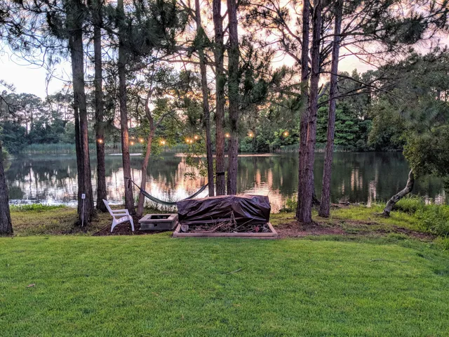 a house view with a garden space