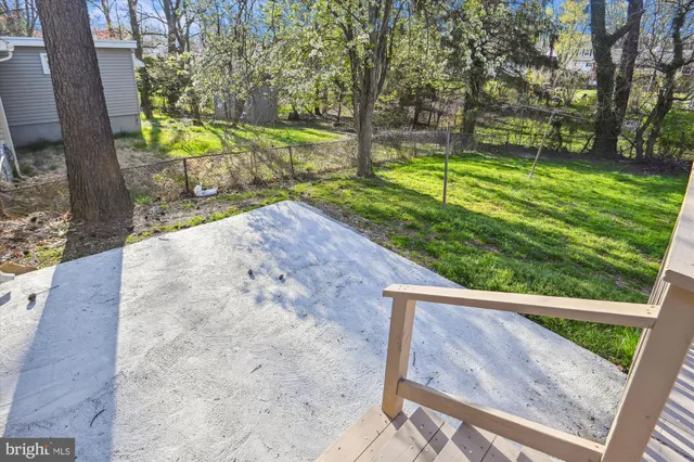 a view of a yard with a tree