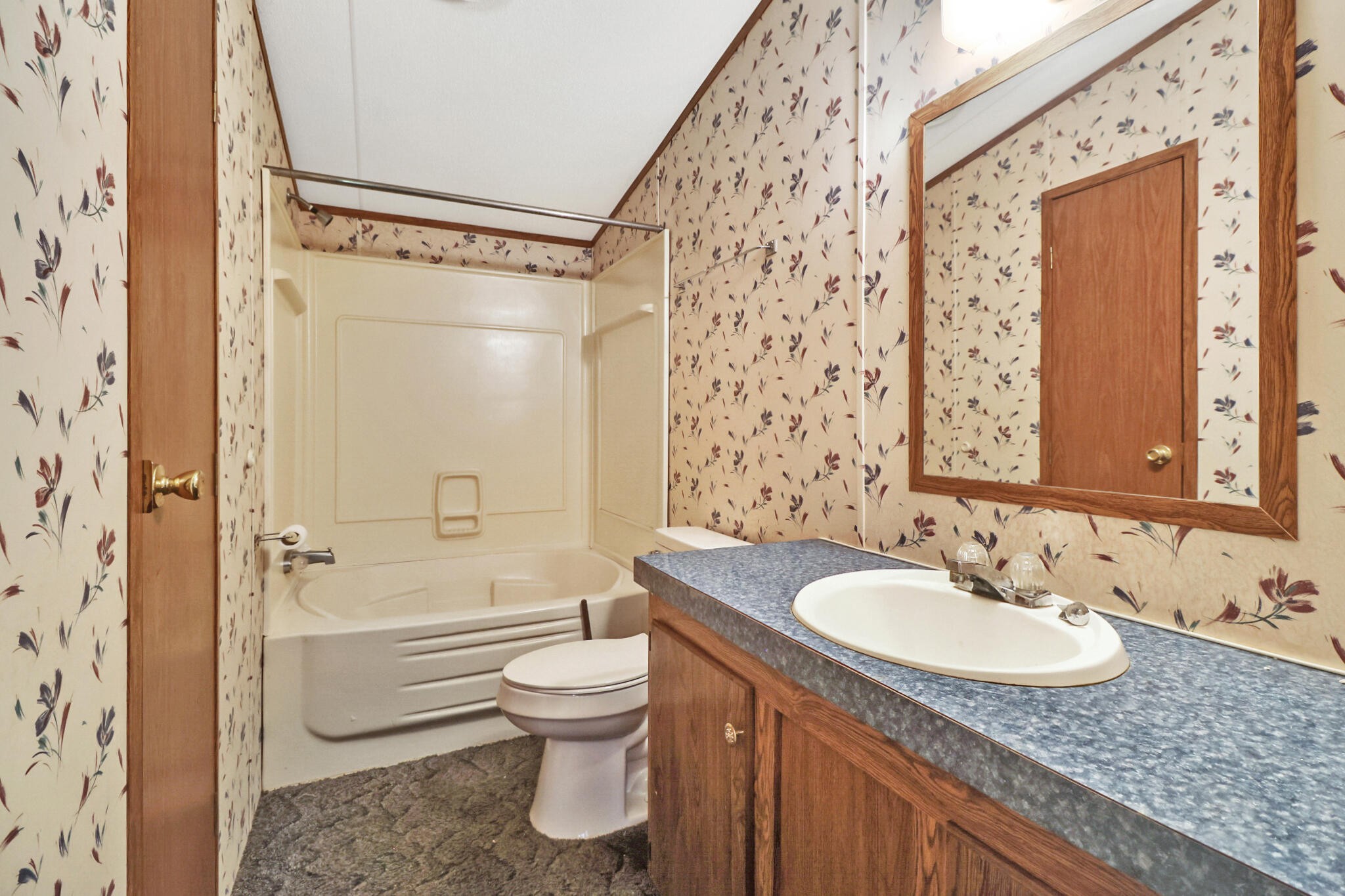 3702 Toestring Valley Road Spring City, TN 37381 - Photo 21 of 28 a bathroom with a granite countertop sink and a mirror