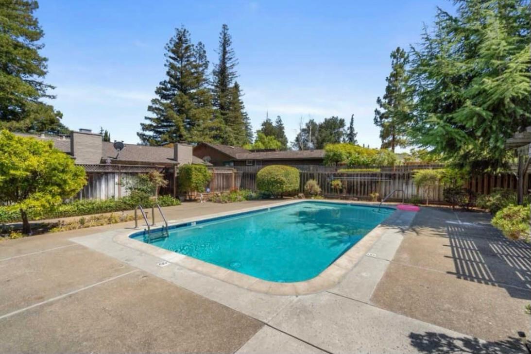 654 North San Antonio Road Los Altos, CA 94022 - Photo 27 of 28 a view of a swimming pool with a patio