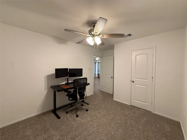 a view of workspace with a window