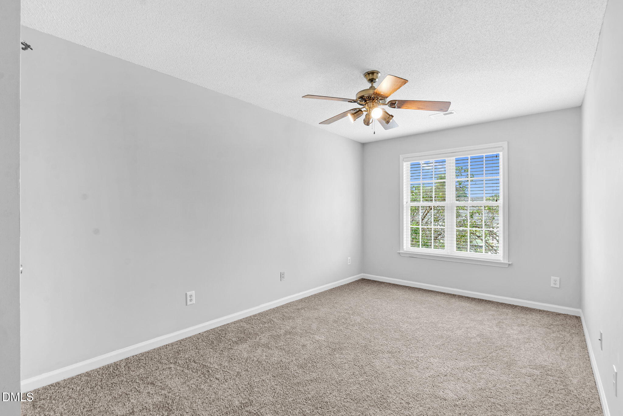 5512 Grand Traverse Drive Raleigh, NC 27604 - Photo 24 of 62 an empty room with windows and chandelier fan