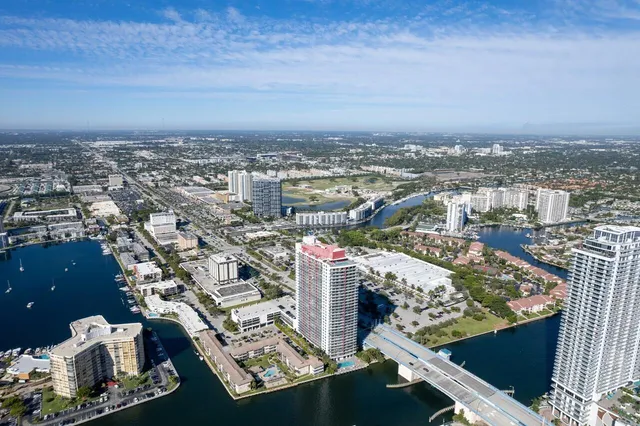 an aerial view of a city