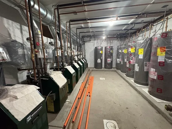 a front view of a building