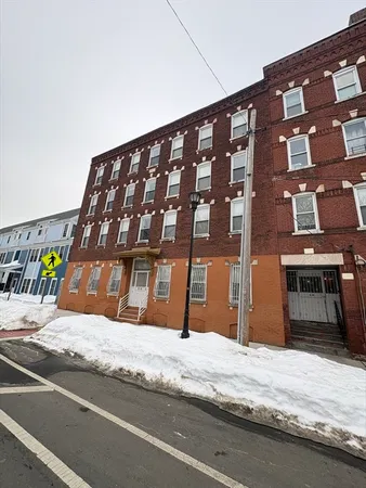 a front view of a building