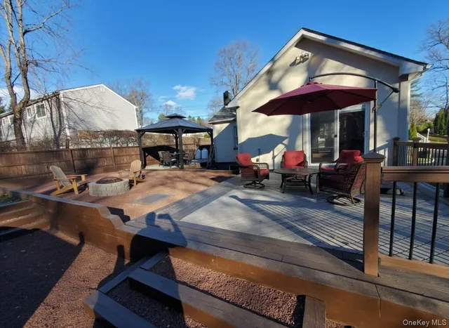 a outdoor space with patio lots of furniture