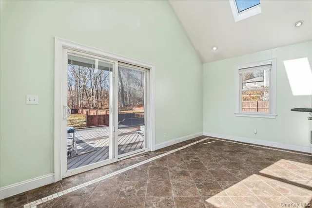 an empty room with entrance