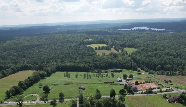 an aerial view of multiple house