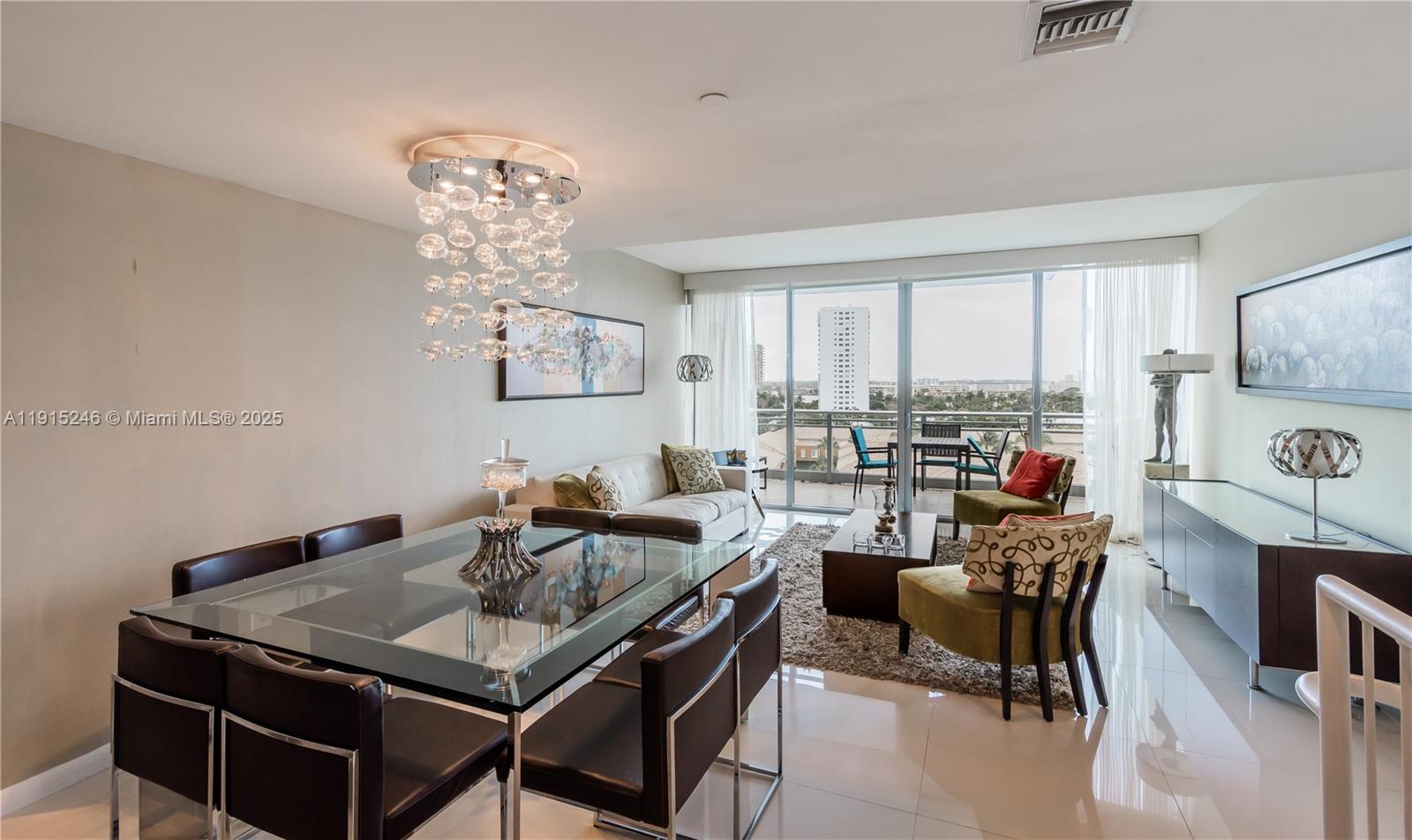 2950 Northeast 188th Street, Unit 504 Aventura, FL 33180 - Photo 13 of 33 a view of a dining room with furniture and a window
