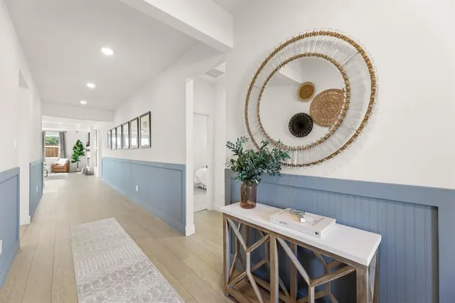 a kitchen with a table and a stove