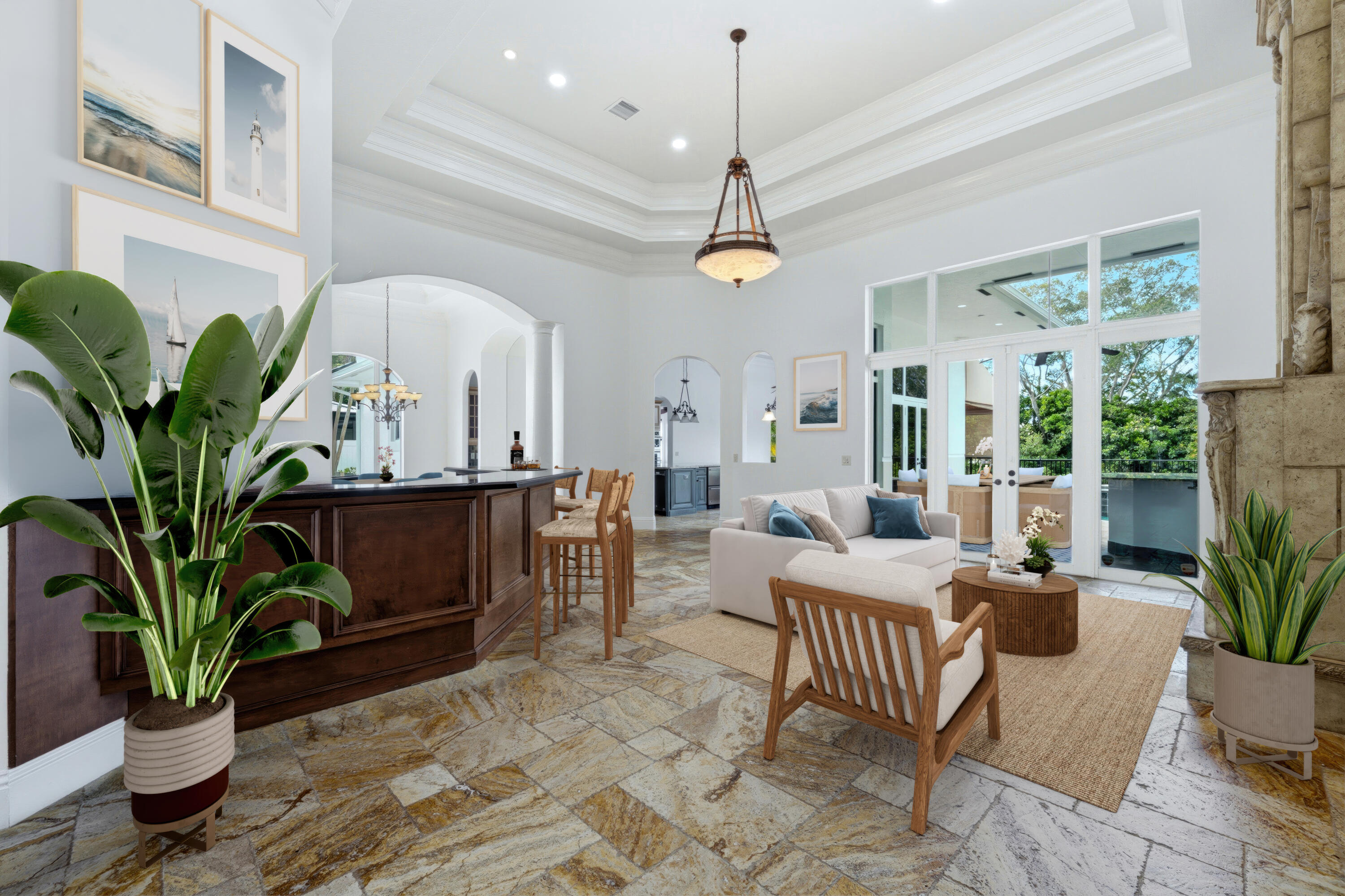 608 Inlet Road North Palm Beach, FL 33408 - Photo 4 of 62 VIRTUAL STAGED LIVING ROOM