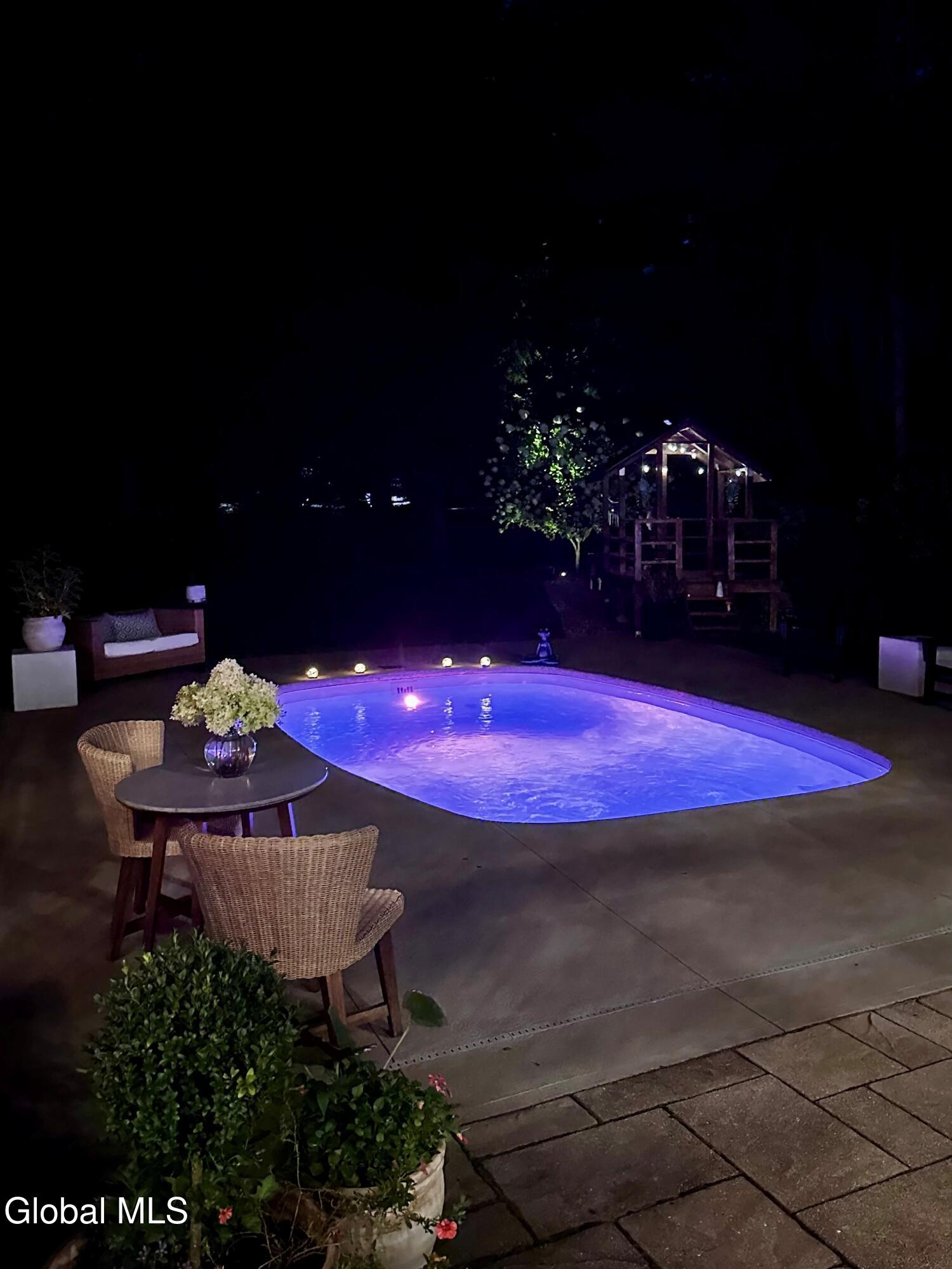 6371 Gun Club Road Altamont, NY 12009 - Photo 27 of 31 Pool at night