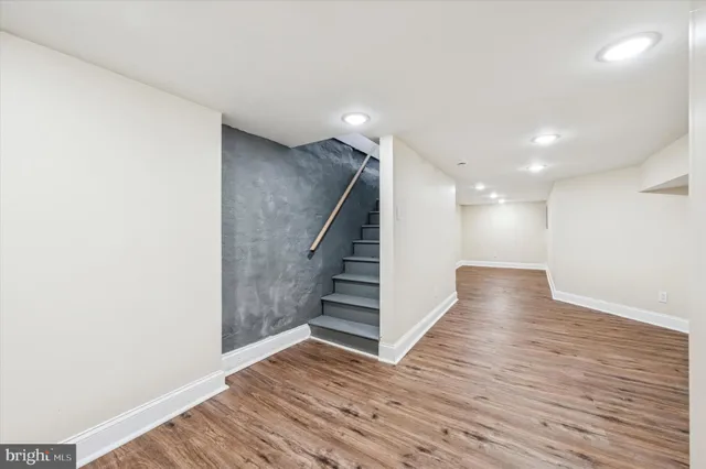 a view of a pathway with a tree in front of it