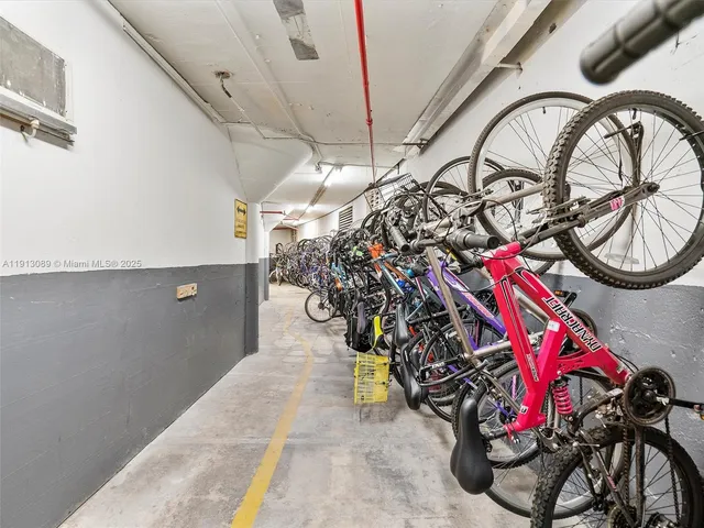 a view of bike storage