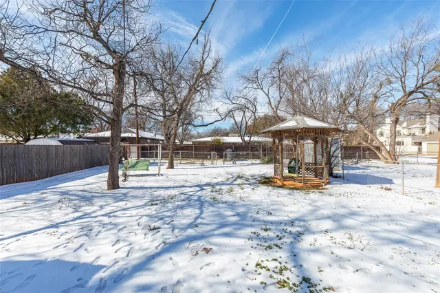 a view of a park with tree s