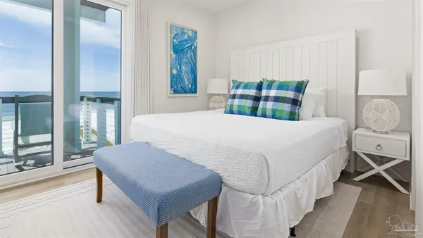 a view of an ocean and beach