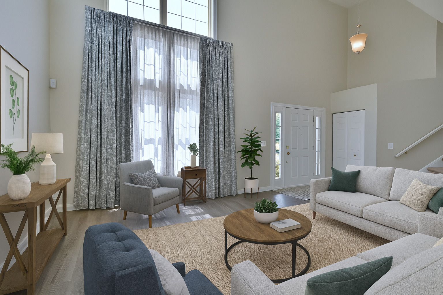 2434 White Barn Road Aurora, IL 60502 - Photo 3 of 45 a living room with furniture and a large window