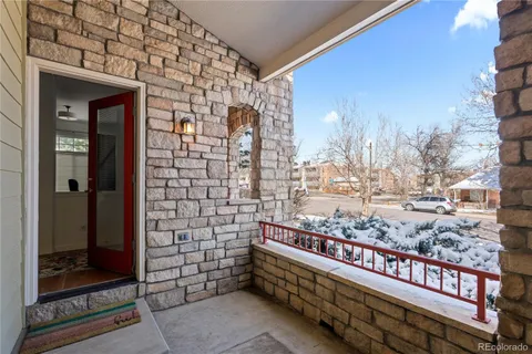 a view of a balcony with an outdoor space