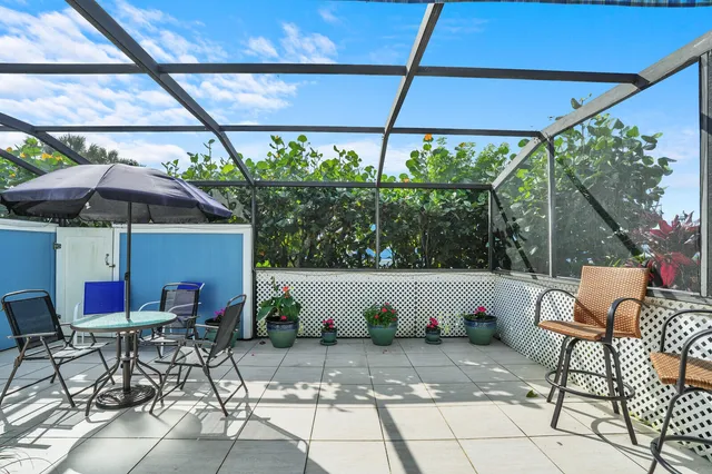 a view of outdoor space with seating