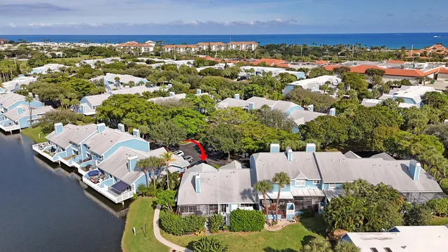 an aerial view of multiple house