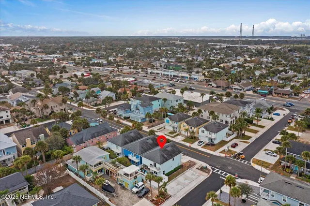an aerial view of city