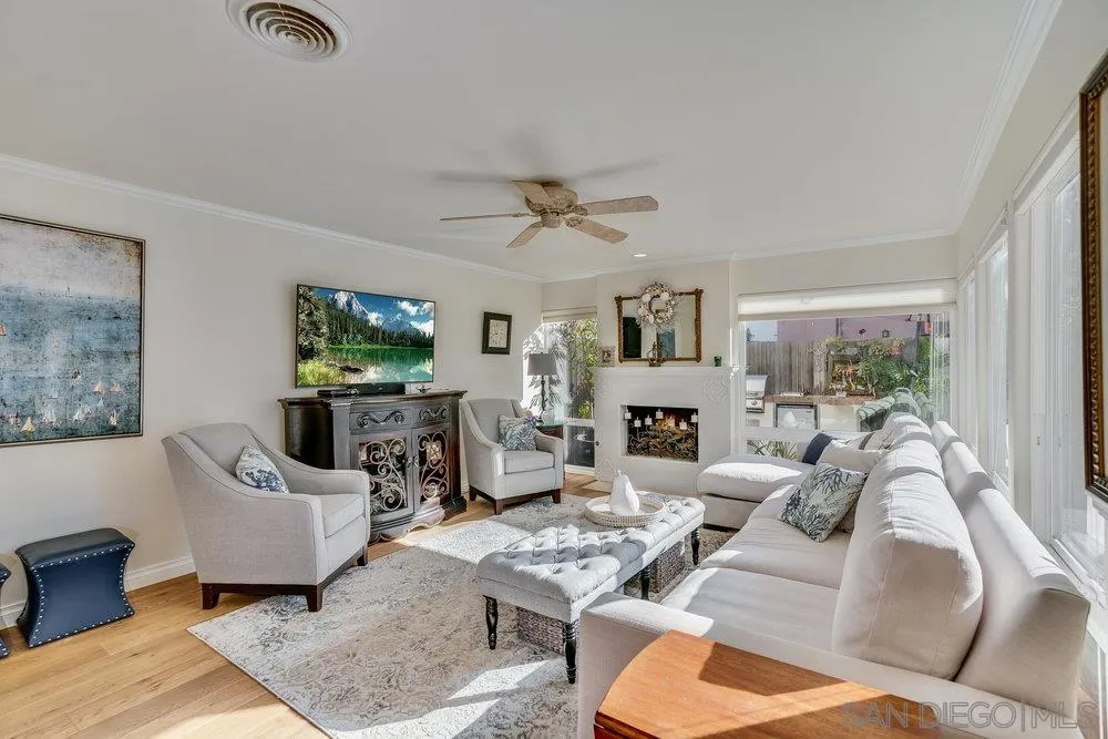 4 GingerTree Lane Coronado, CA 92118 - Photo 34 of 54 a living room with furniture and a fireplace
