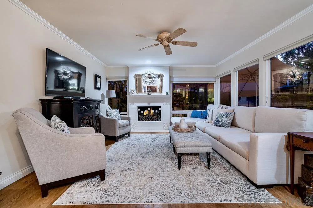 4 GingerTree Lane Coronado, CA 92118 - Photo 36 of 54 a living room with furniture and a fireplace