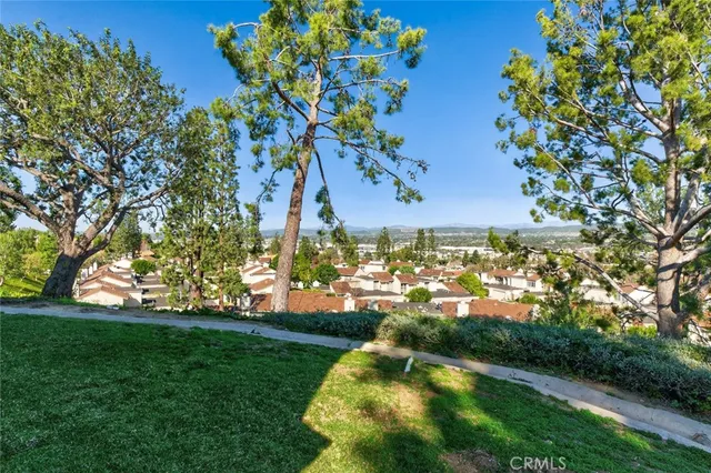 a backyard of a house with lots of green space