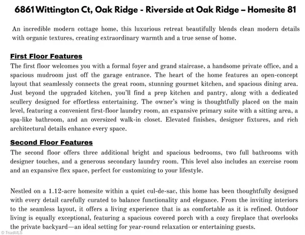 6861 Wittington Court, Oak Ridge, NC 27310