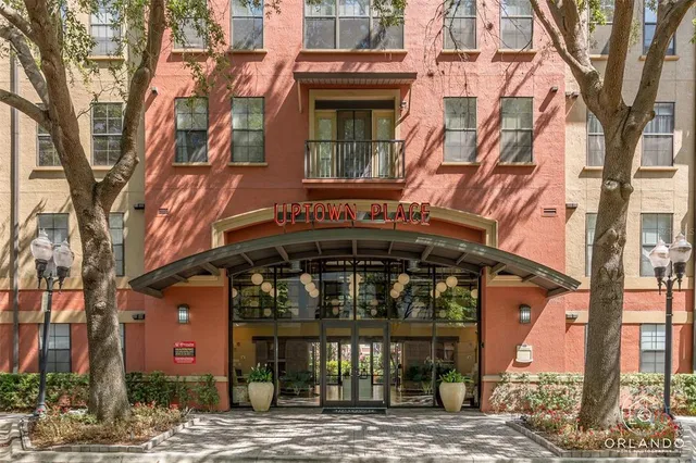 a front view of a building