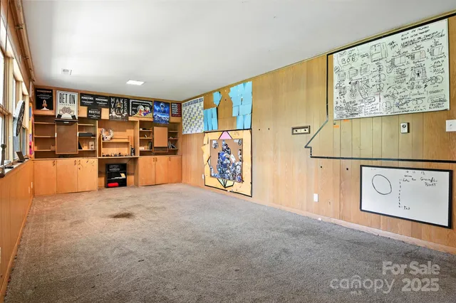 a view of a room with furniture and garage