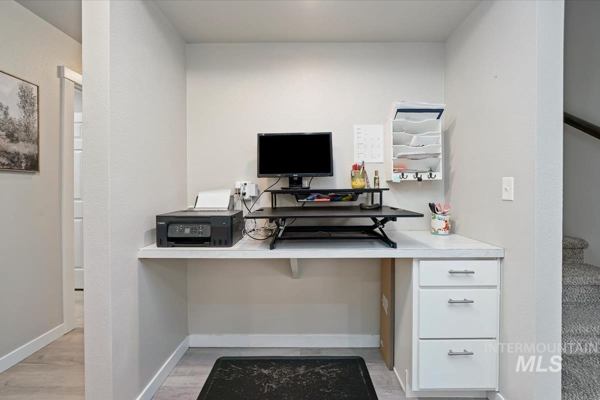 4585 West Everest Street Meridian, ID 83646 - Photo 16 of 37 Office area featuring built in study area and light wood finished floors