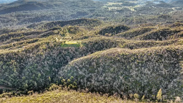 a view of a house with a mountain