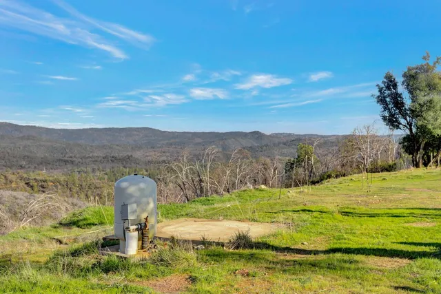 a view of a lake with a mountain in the background