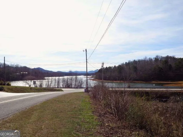 a view of lake with mountain