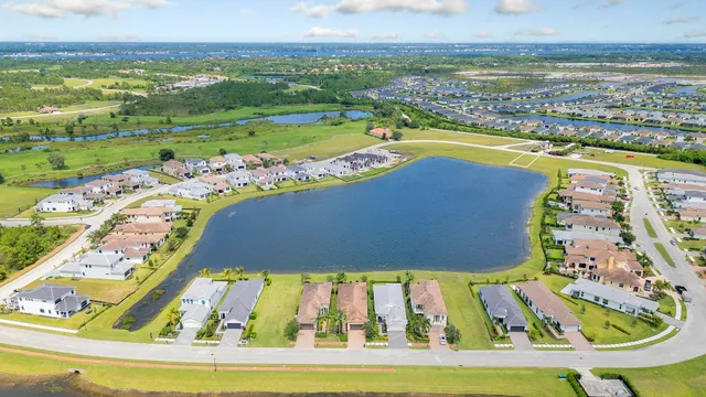 a view of a swimming pool with an ocean view