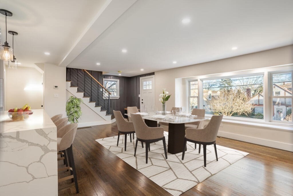 79 Bonham Road Dedham, MA 02026 - Photo 6 of 28 a view of a dining room with furniture window and wooden floor