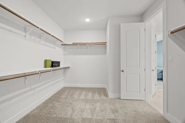 a view of storage and utility room with closet