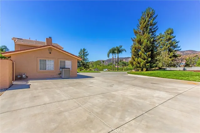 a view of a city with mountains in the background