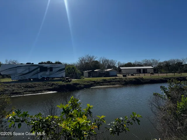 a view of a lake with houses