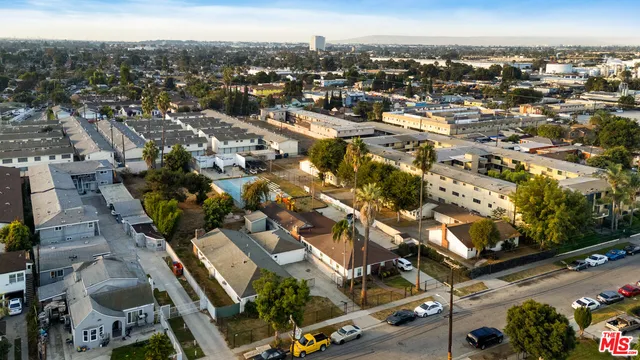 an aerial view of multiple house