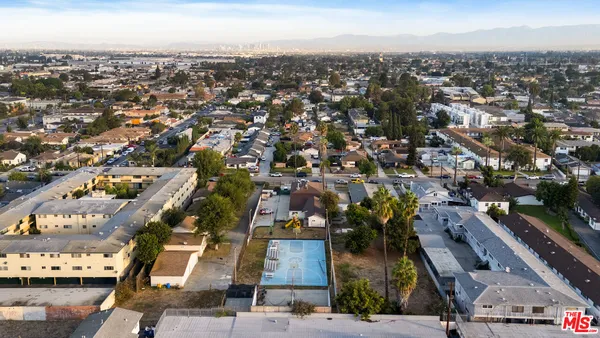 an aerial view of a city