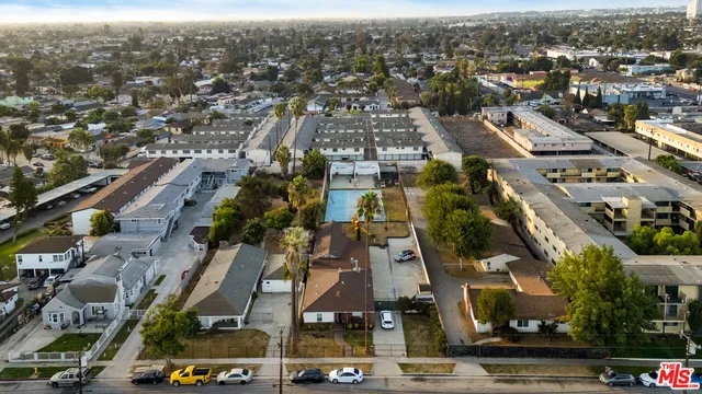an aerial view of a city